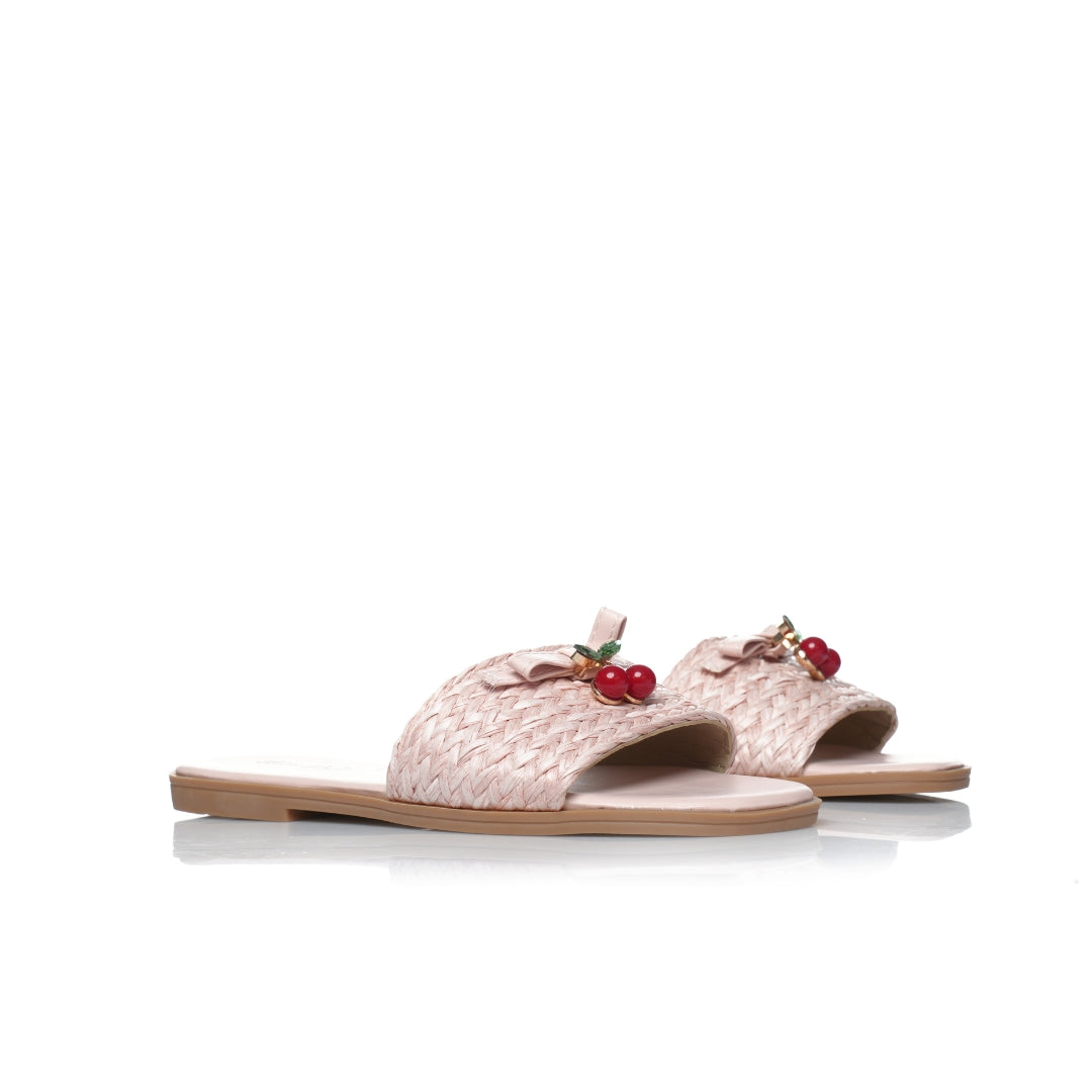 Claquette plat cerise E26-F2026