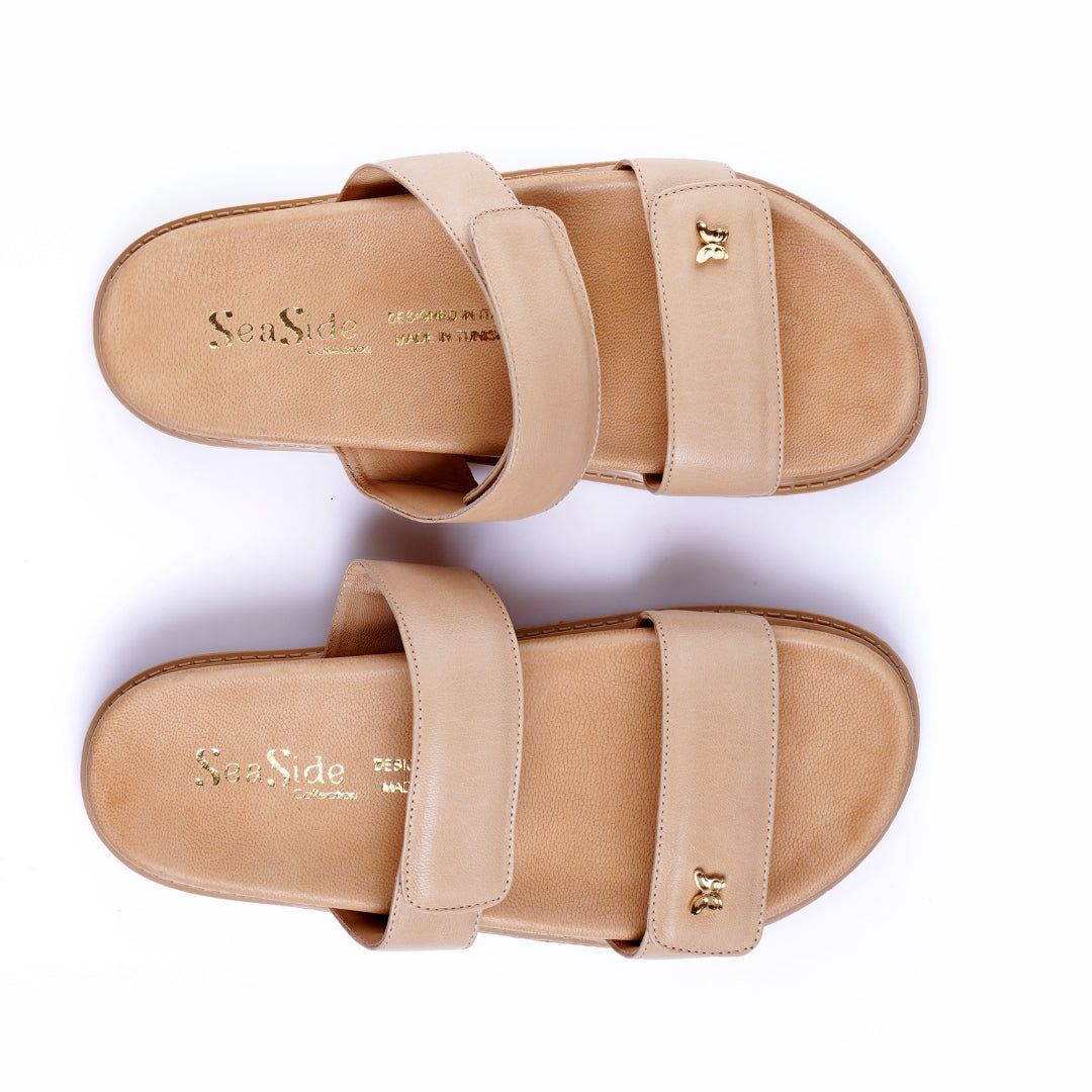 Claquette Cuir Confort Double Scratch E26-775