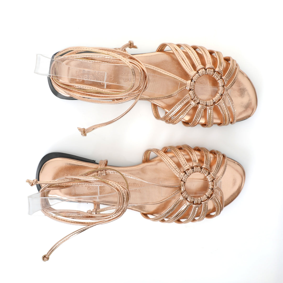 Sandale Soleil Plate à Lacets E25-091