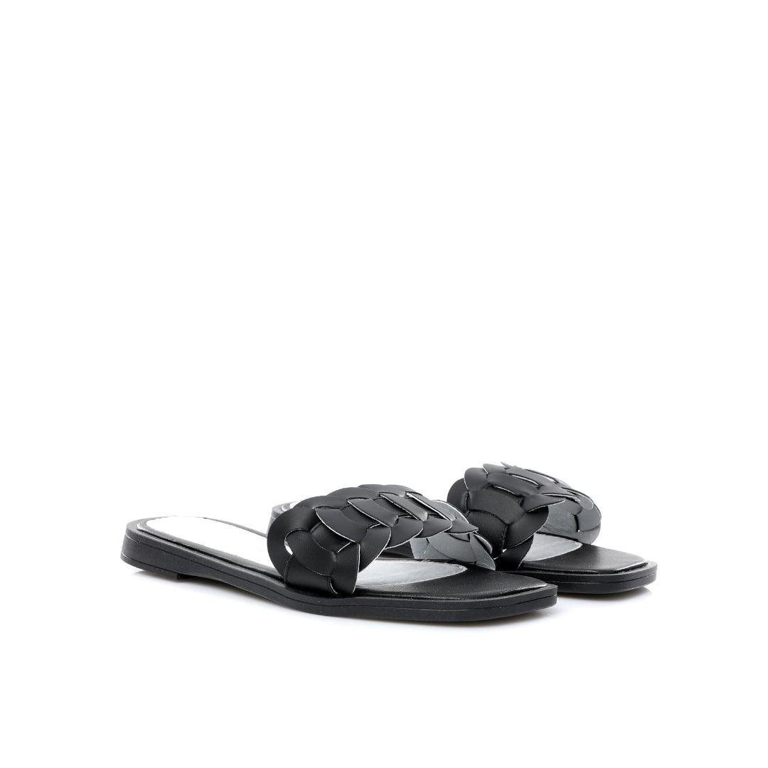 Claquettes Femme Cuir Tressées Confort E25-056