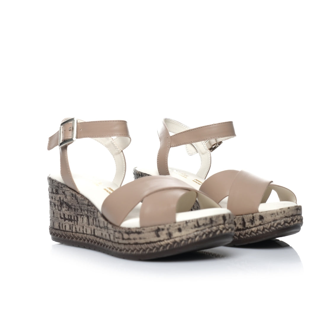 Sandales compensées Cuir E26-8953