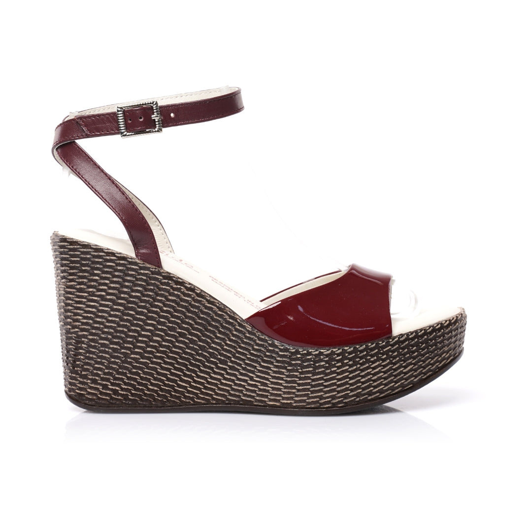 Sandale cuir compensée E26-5833