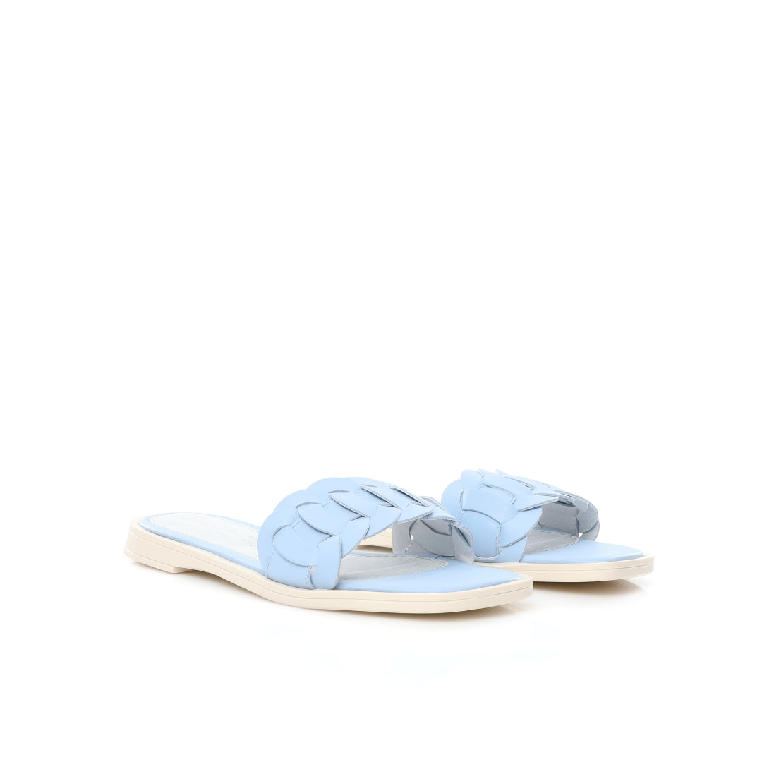 Claquettes Femme Cuir Tressées Confort E25-056