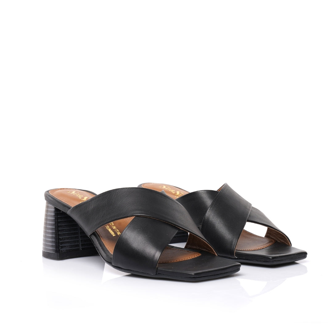 Sabot cuir demi talon E26-3910