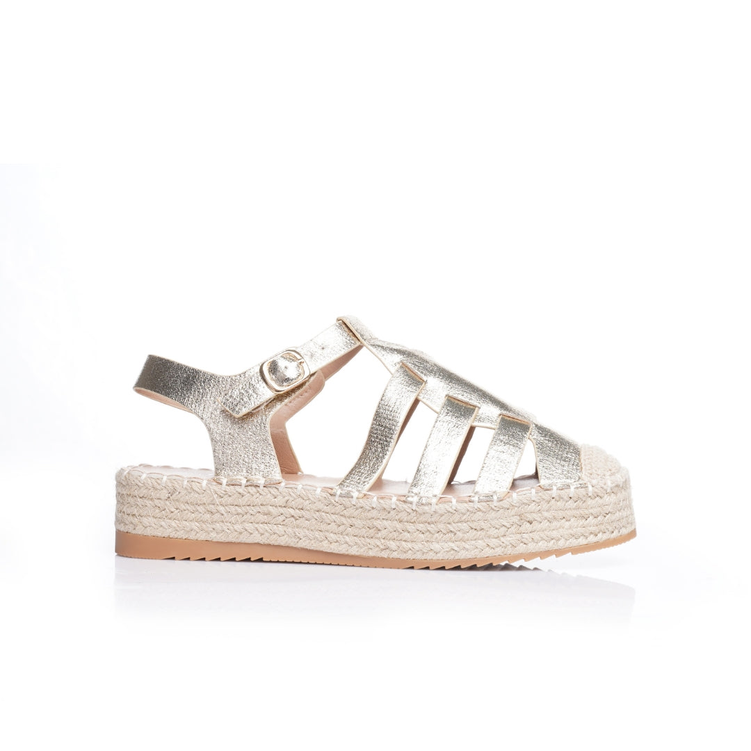 Sandale halfa dorée femme confortable E26-F869