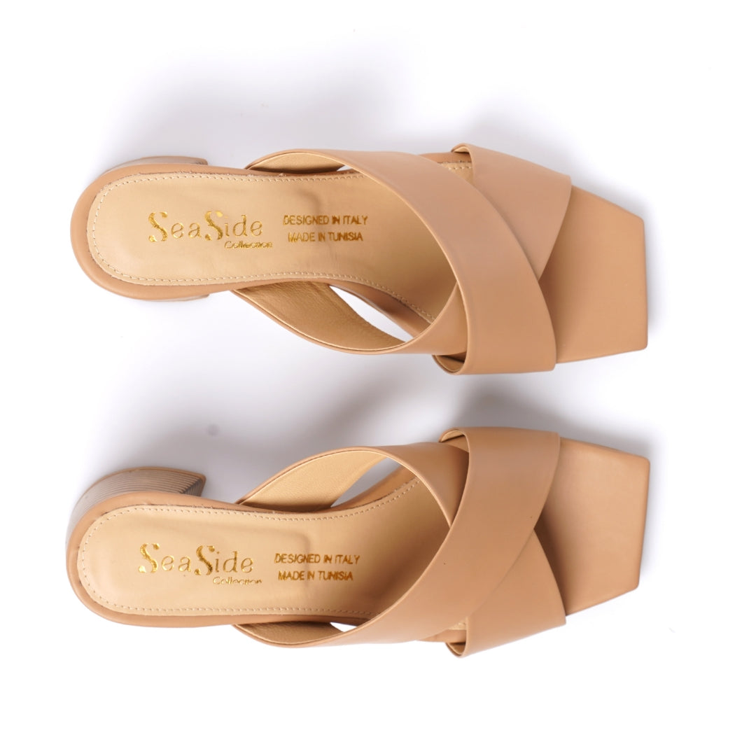 Sabot cuir demi talon E26-3910