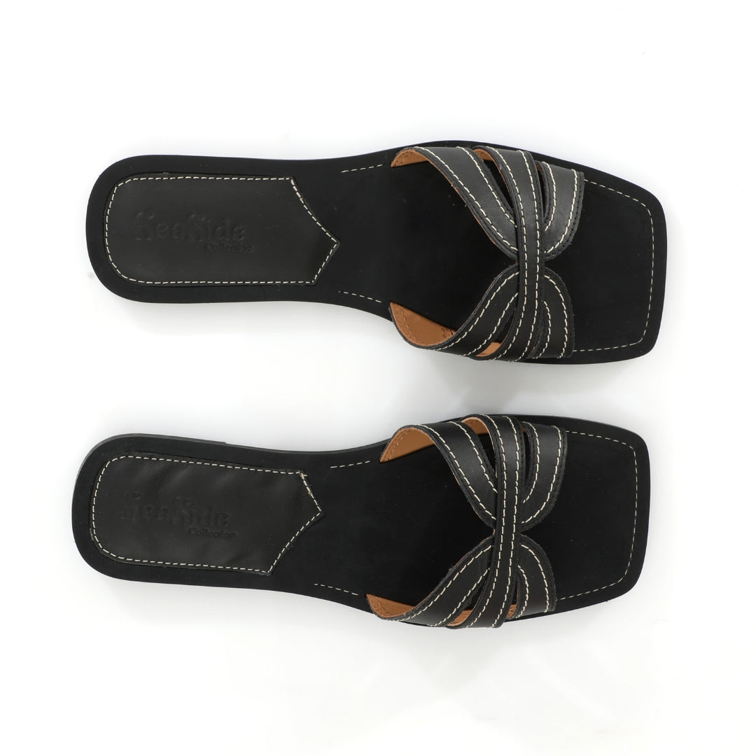 Claquette plate Cuir E24-89