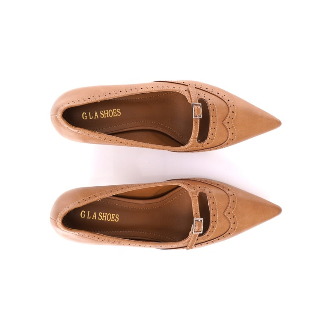 Escarpins à bout pointu demi talon P26-G101