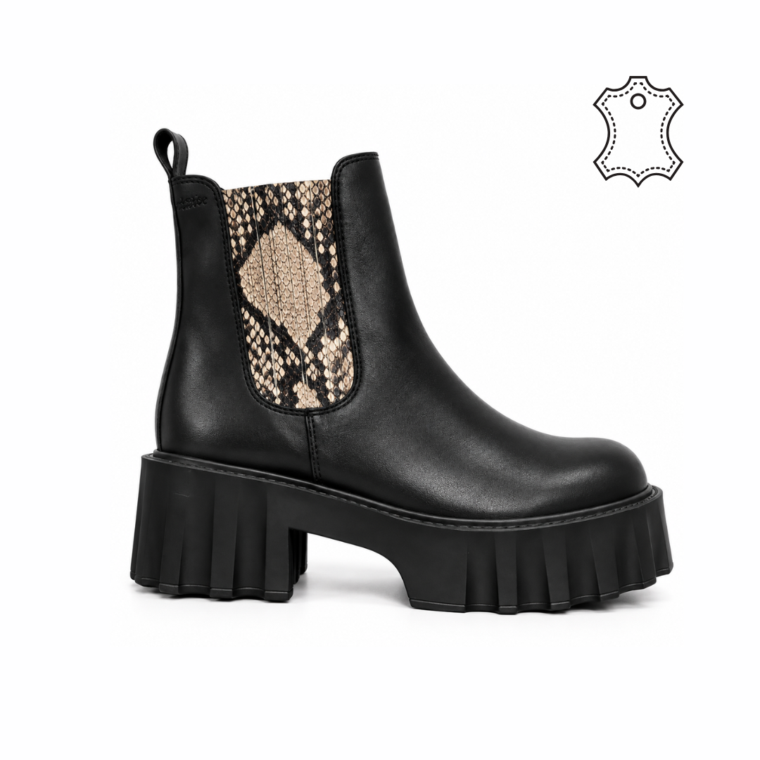 Bottine Cuir Serpent Monobloc H26-L704