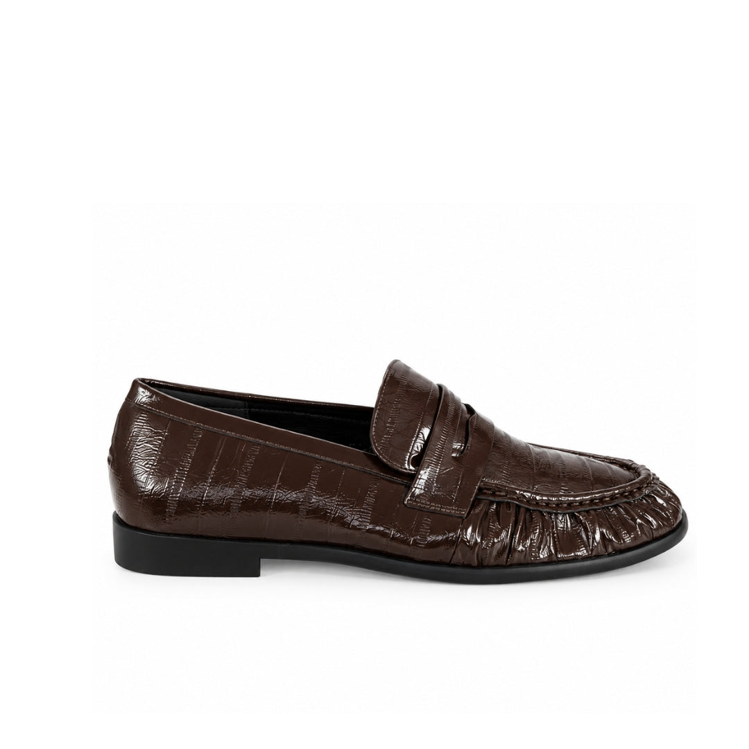 Mocassin croco plat H26-F108