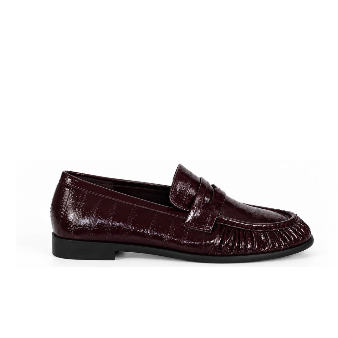 Mocassin croco plat H26-F108