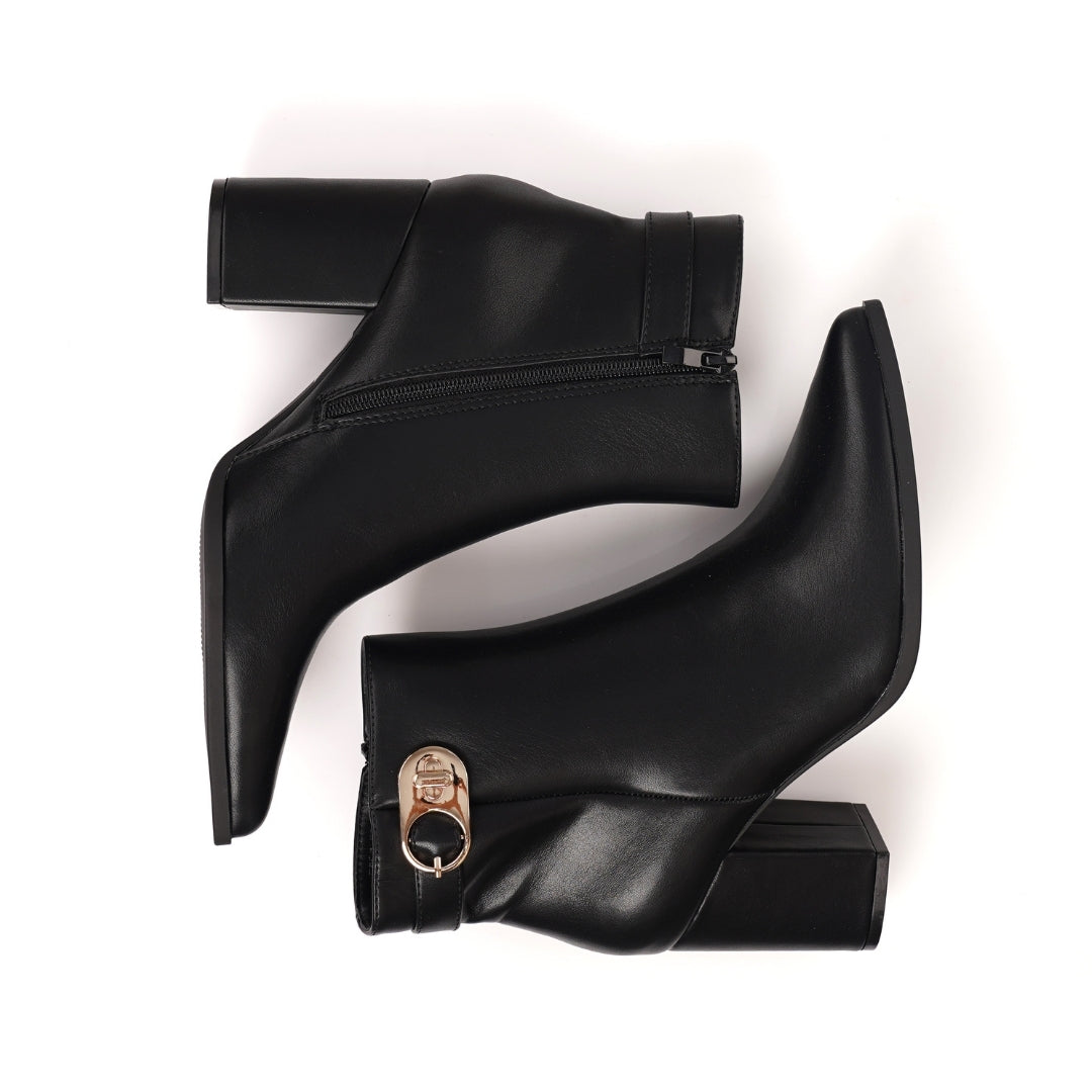 Bottine pointu demi talon H25-F5850