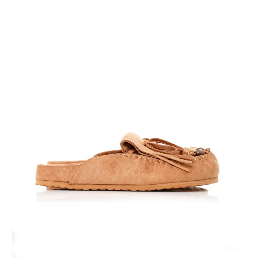 Mules mocassins frange P26-F528