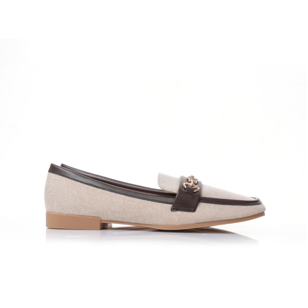 Mocassin avec accessoire bicolore P26-F522