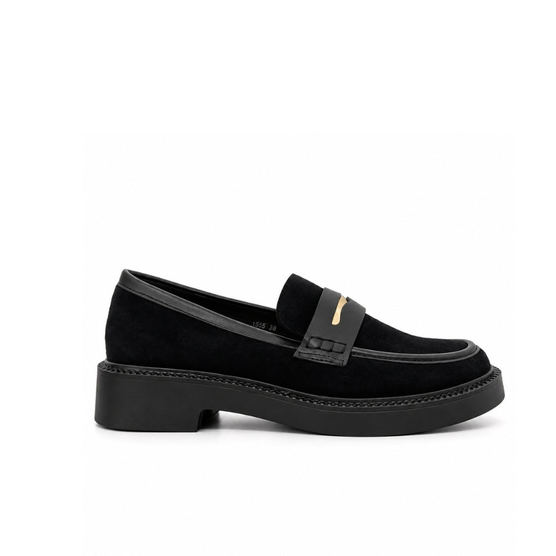 Mocassin Daim Plat H26-F1535