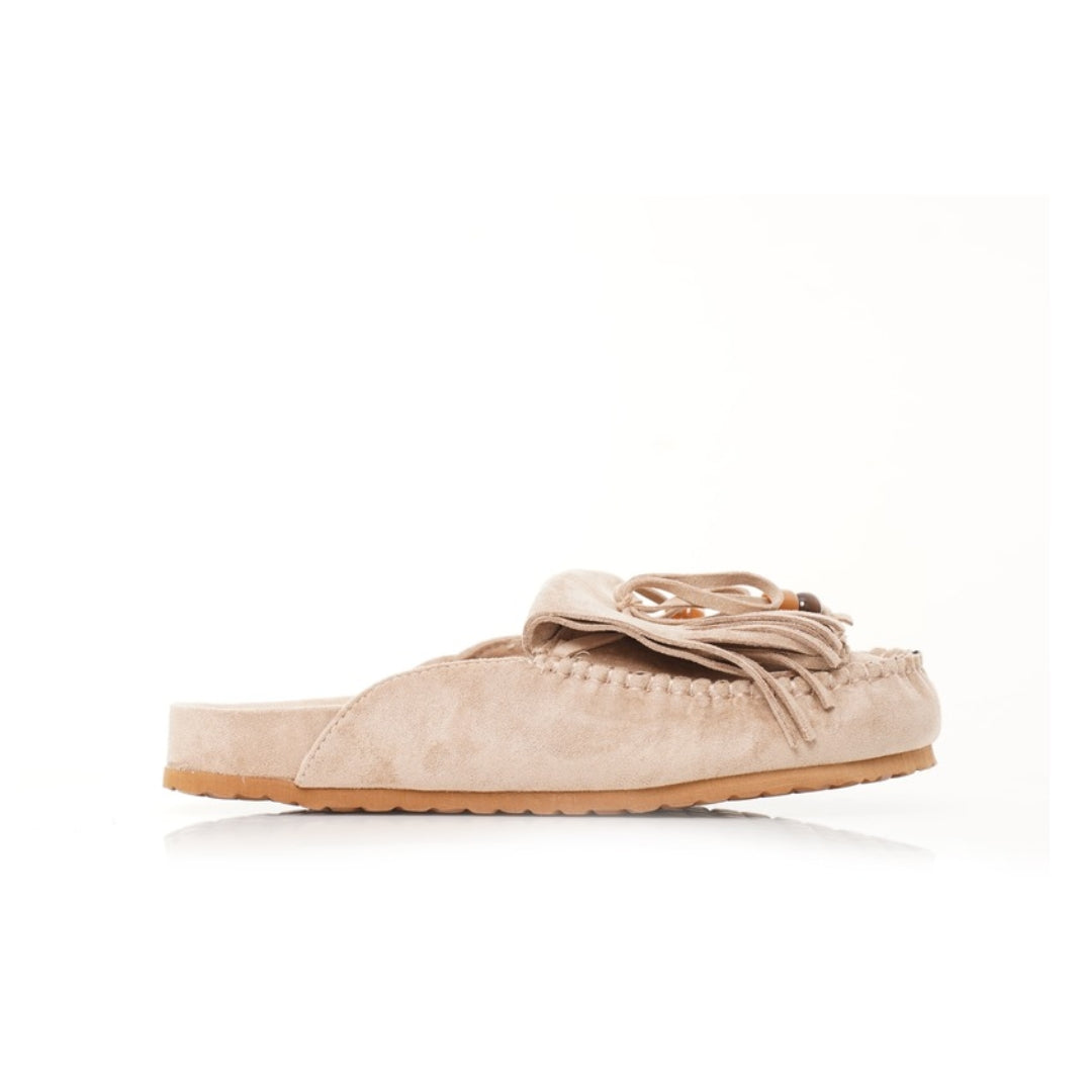 Mules mocassins frange P26-F528