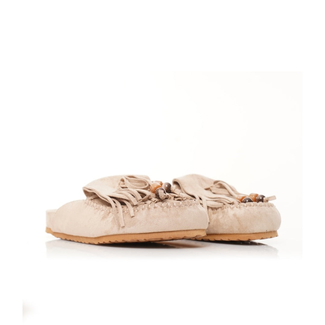 Mules mocassins frange P26-F528