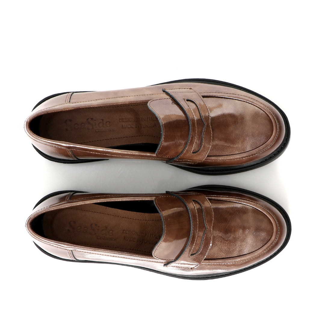 Mocassin Cuir Plat H25-010