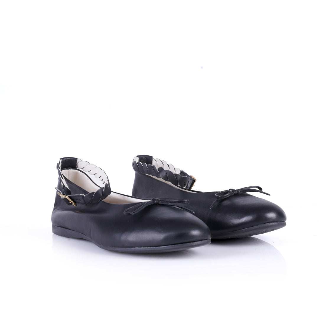 Ballerines Bride Cheville Tressée en Cuir P26-2507