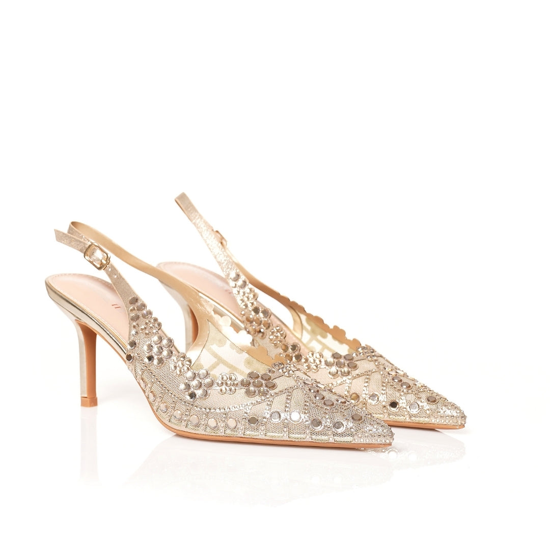 Slingback miroir soiree H25-F5540