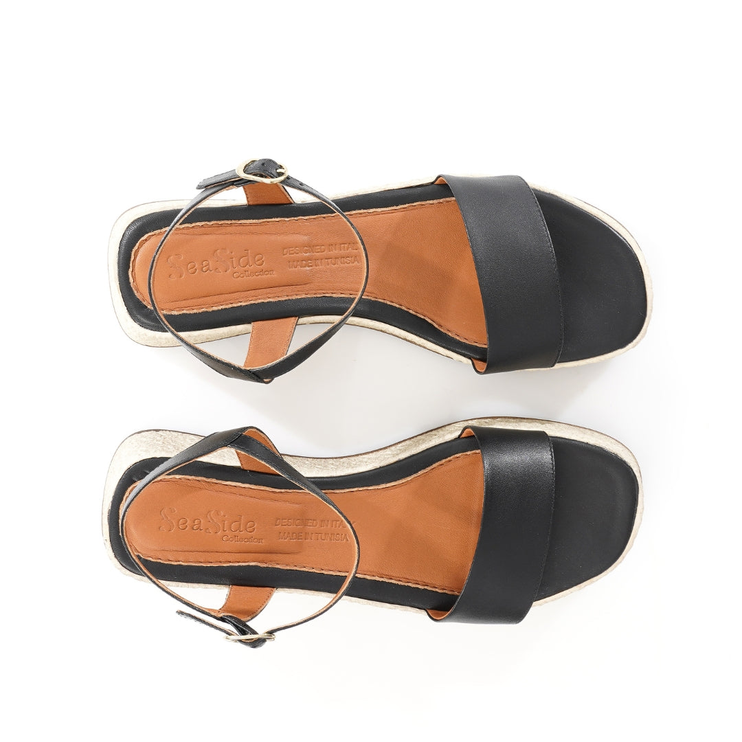 Sandale compensée Cuir E25-064