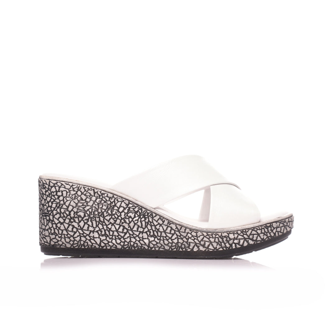 Sabot Cuir croisé compensé E26-9310