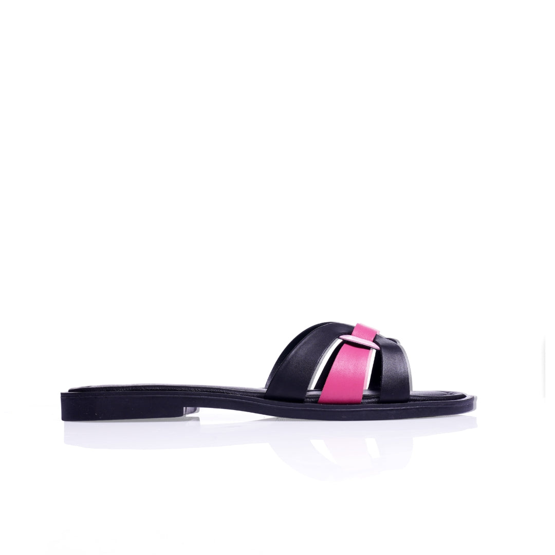 Claquette cuir plat E26-7081