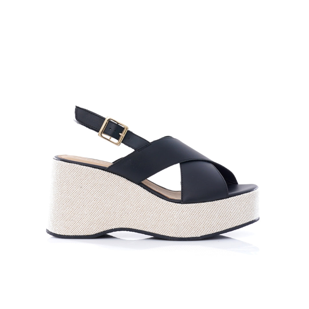 Sandale compensée Cuir E25-902