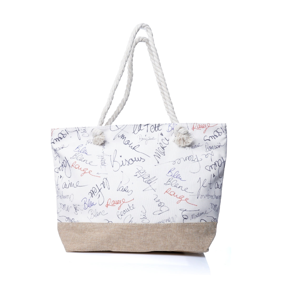 Sac de plage avec écriture E26-F1147