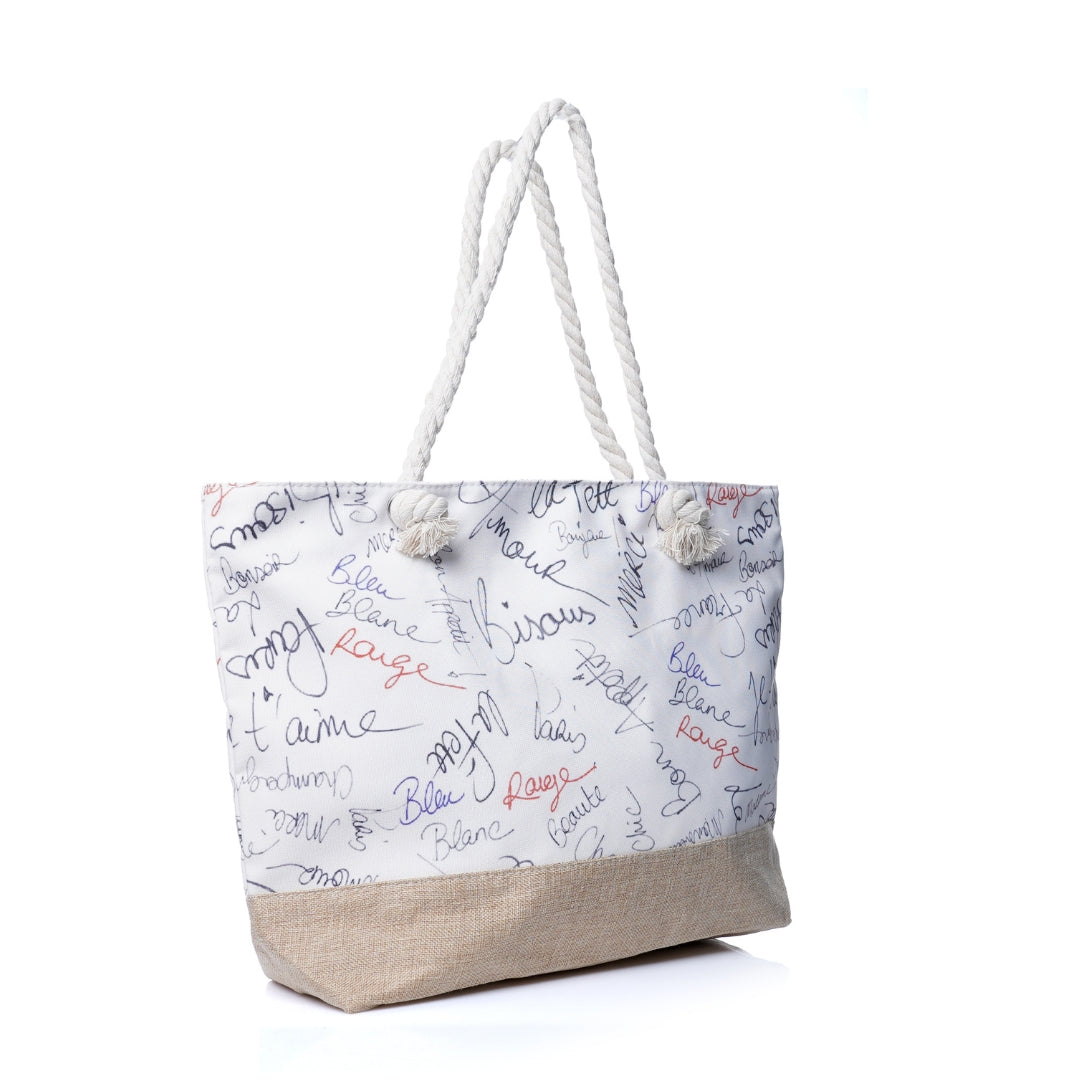 Sac de plage avec écriture E26-F1147