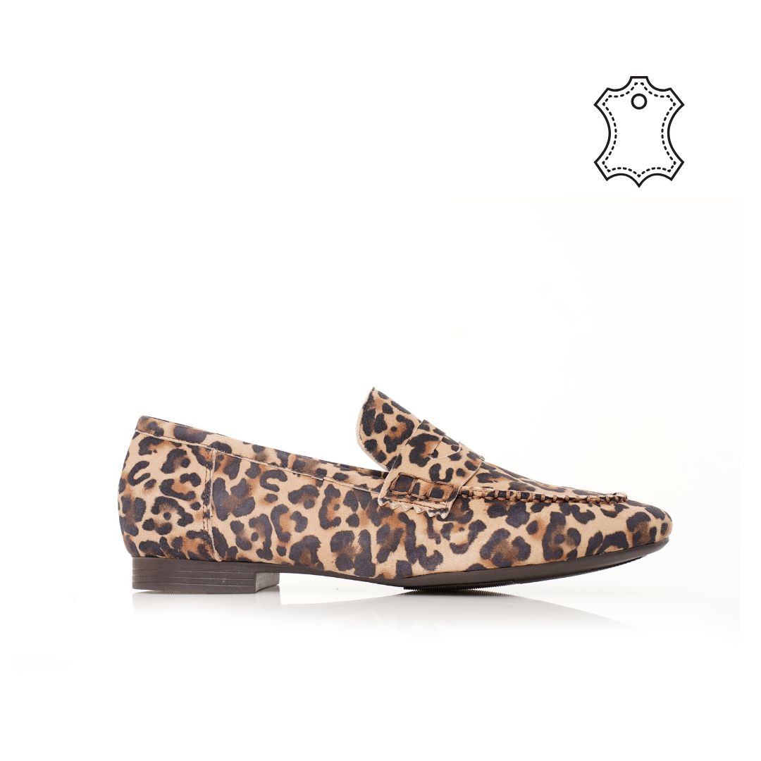 Mocassin Cuir Daim Plat P26-6086