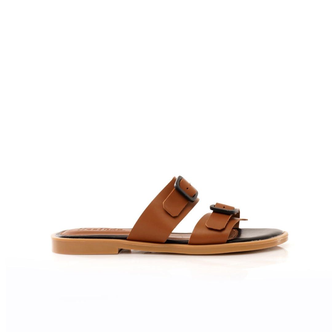 Claquette Cuir Plate E25-070