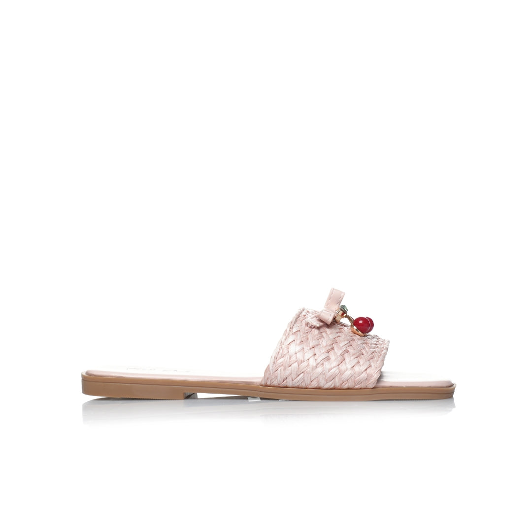 Claquette plat cerise E26-F2026