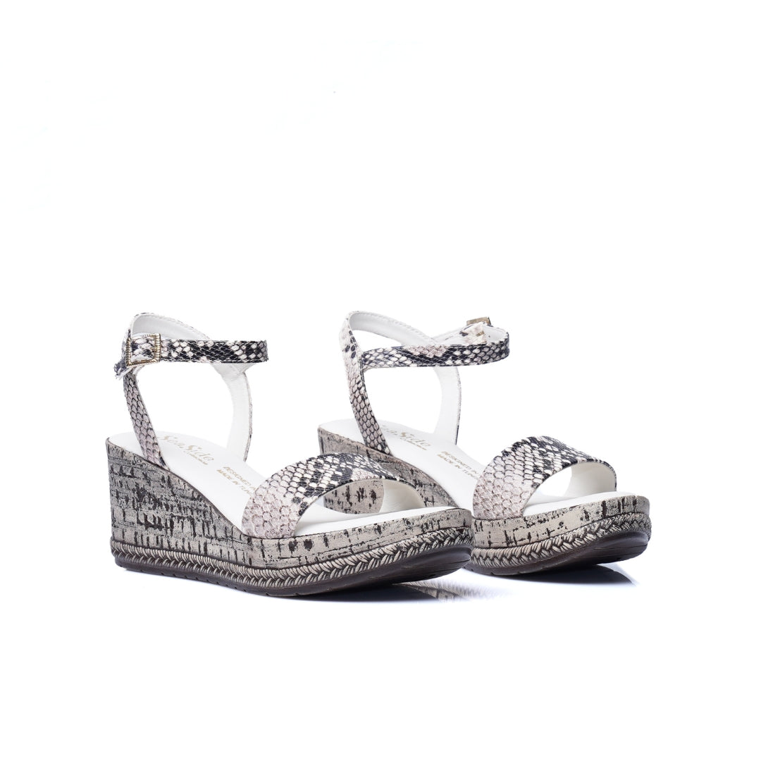 Sandale Cuir compensées E26-8912