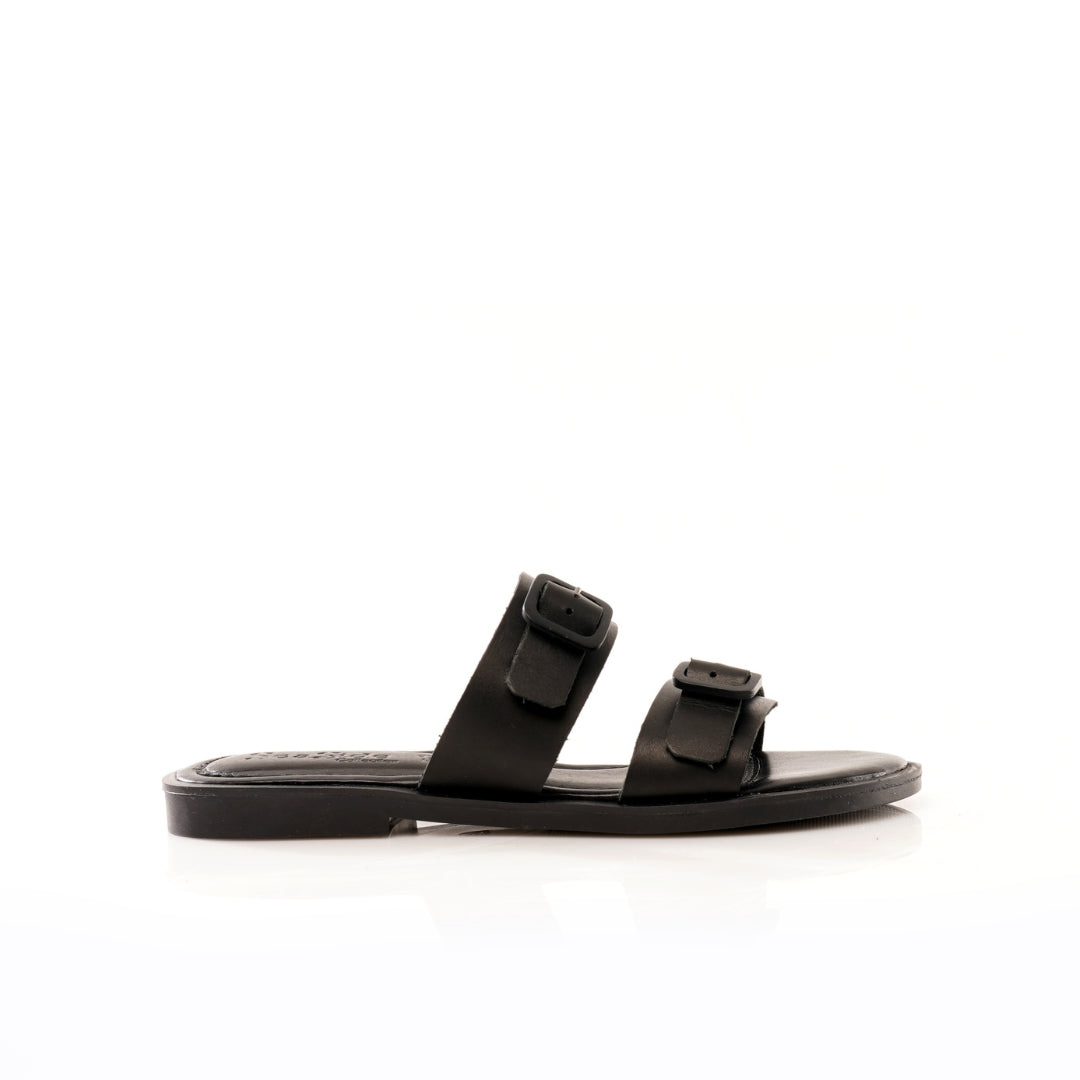 Claquette Cuir Plate E25-070