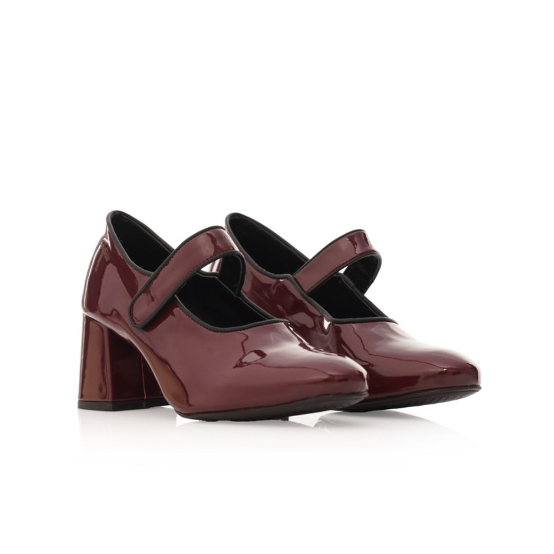 Mary Jane demi-Talon Bordeaux