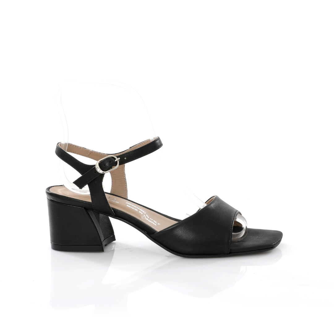 Sandales à Demi Talon Cuir noir