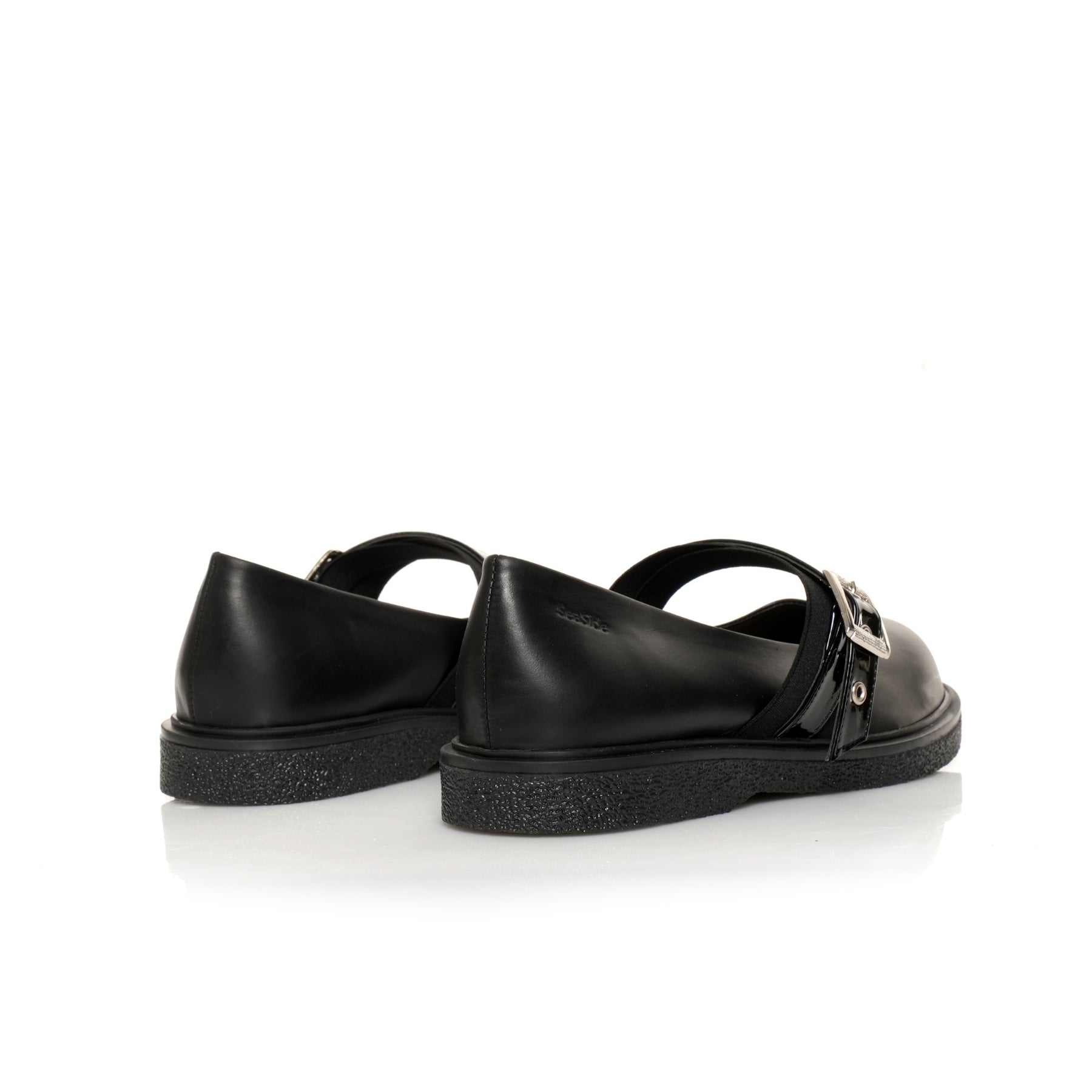 Mary jane Cuir Plat H25-1801