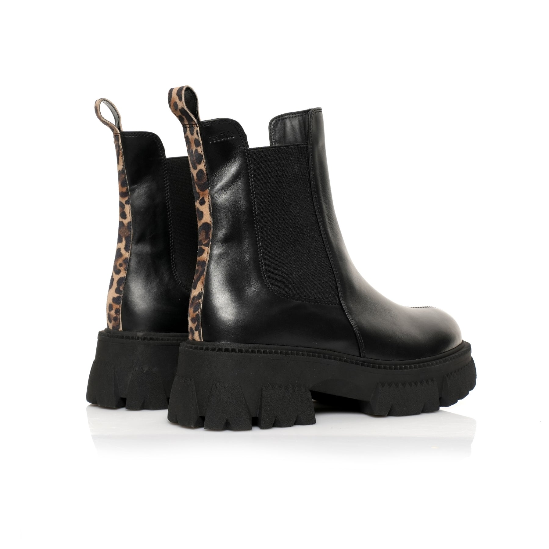 Bottine cuir avec Elastique H25-T901