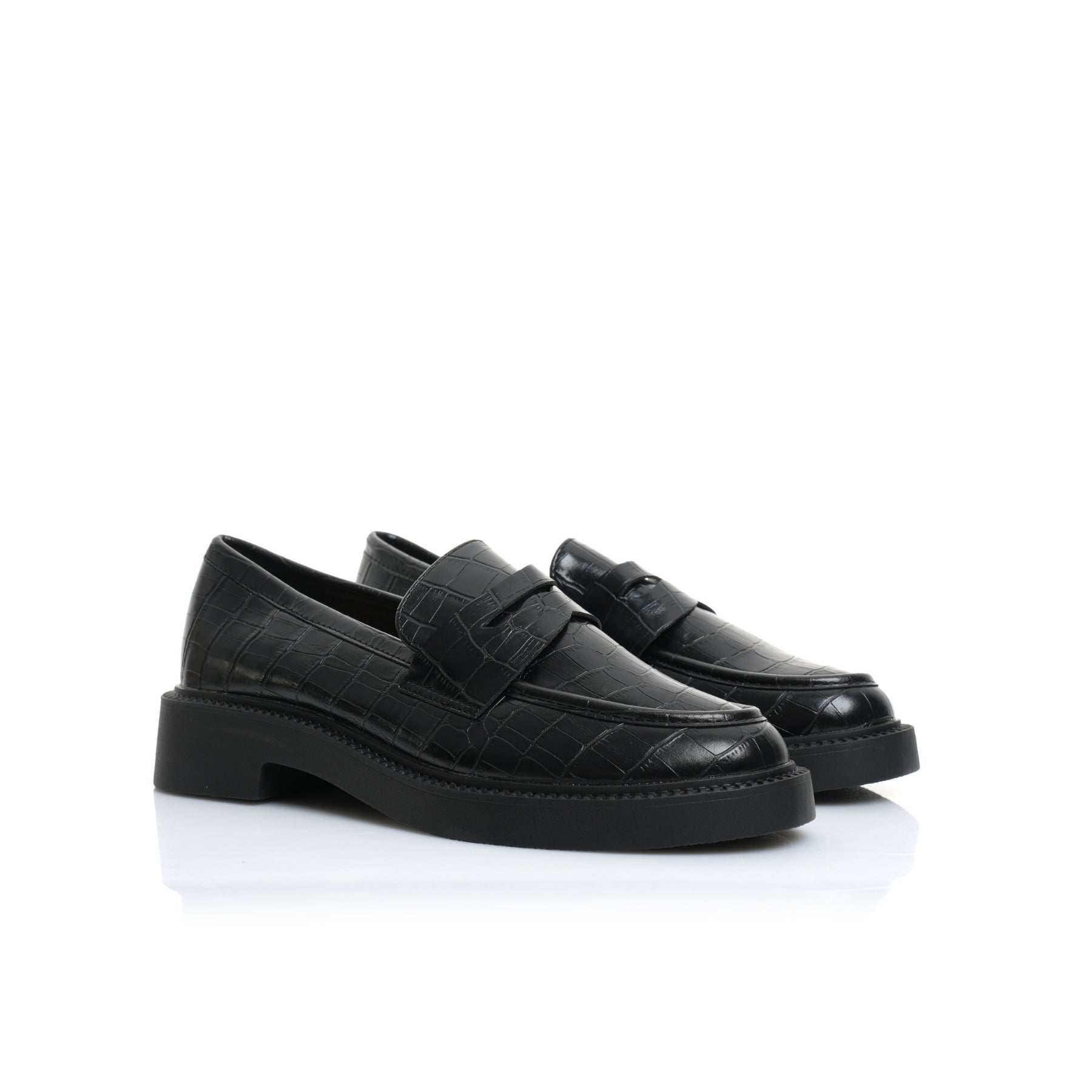 Mocassin Croco Noir Classic H25-F483