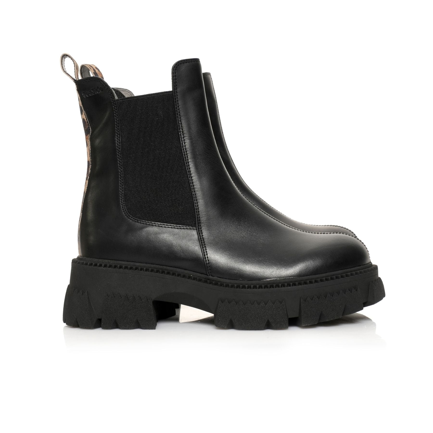 Bottine cuir avec Elastique H25-T901