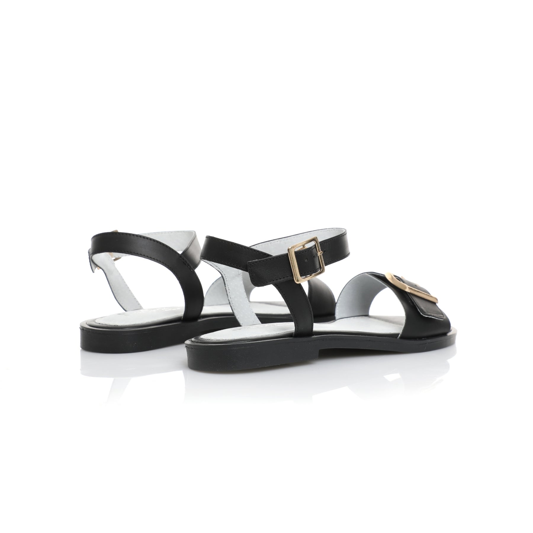 Sandales {Cuir} plates E25-092