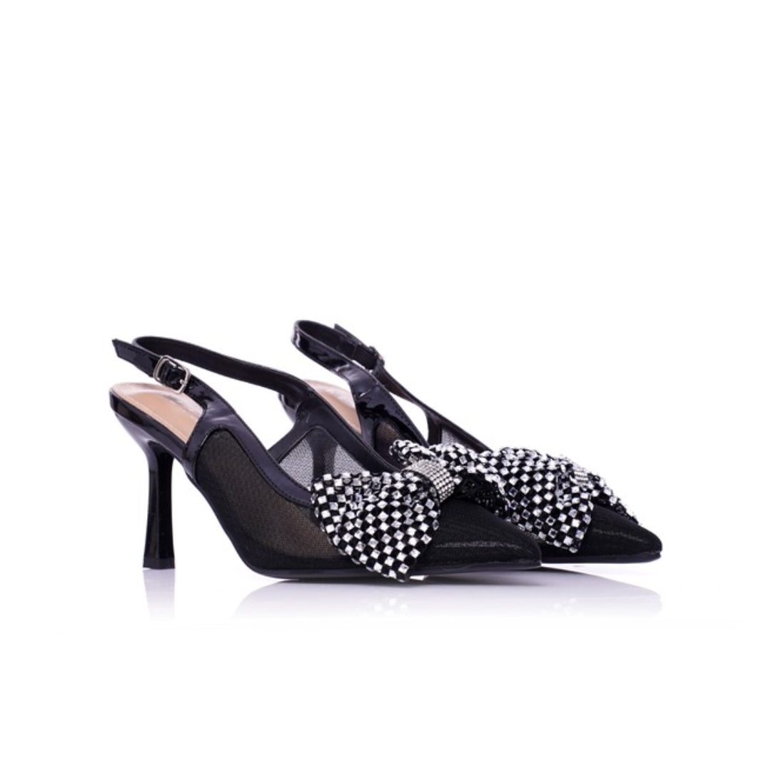 Slingback papillons Strass