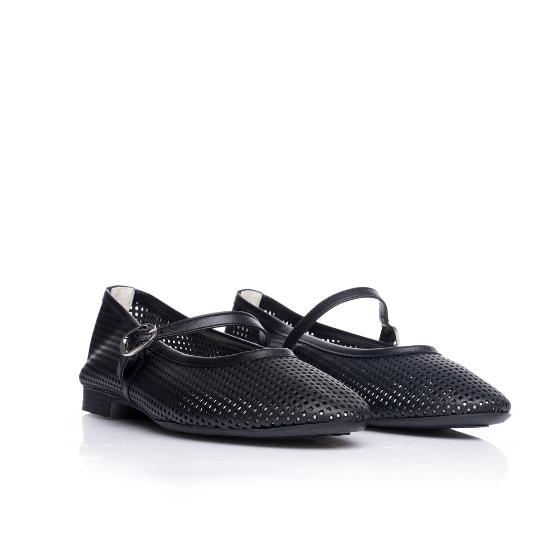 ballerines en cuir véritable