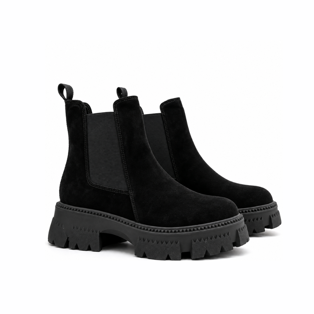 bottine cuir plateforme femme