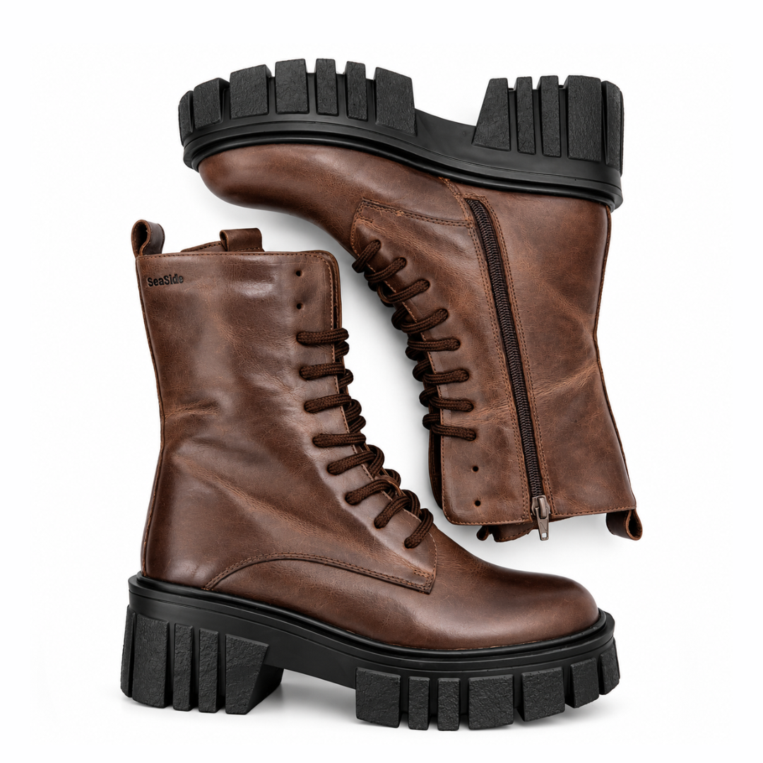 brodequin femme cuir