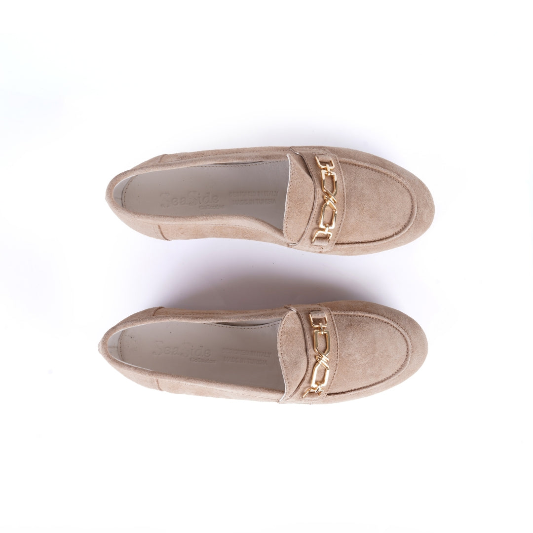 mocassins daim femme
