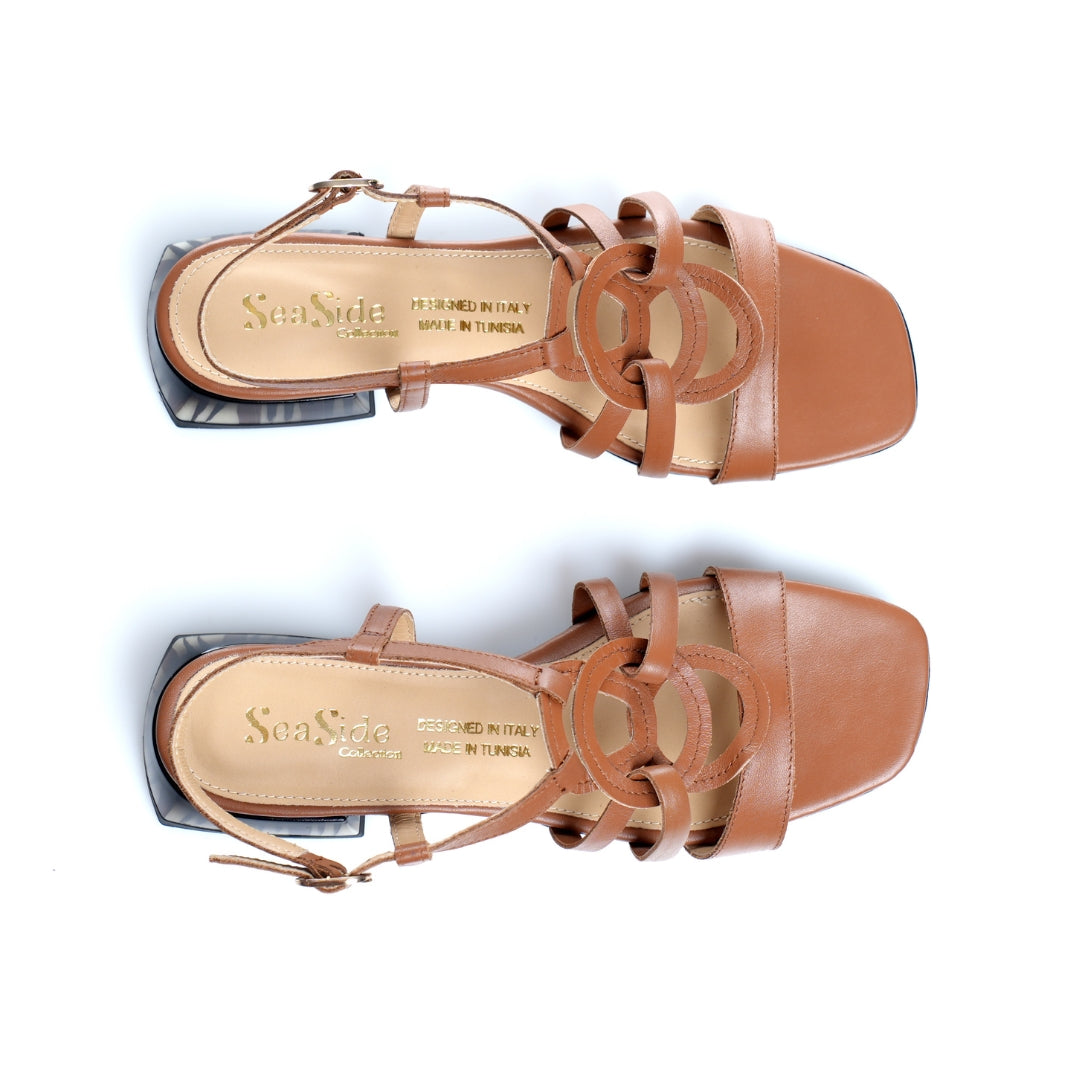 sandale cuir véritable
