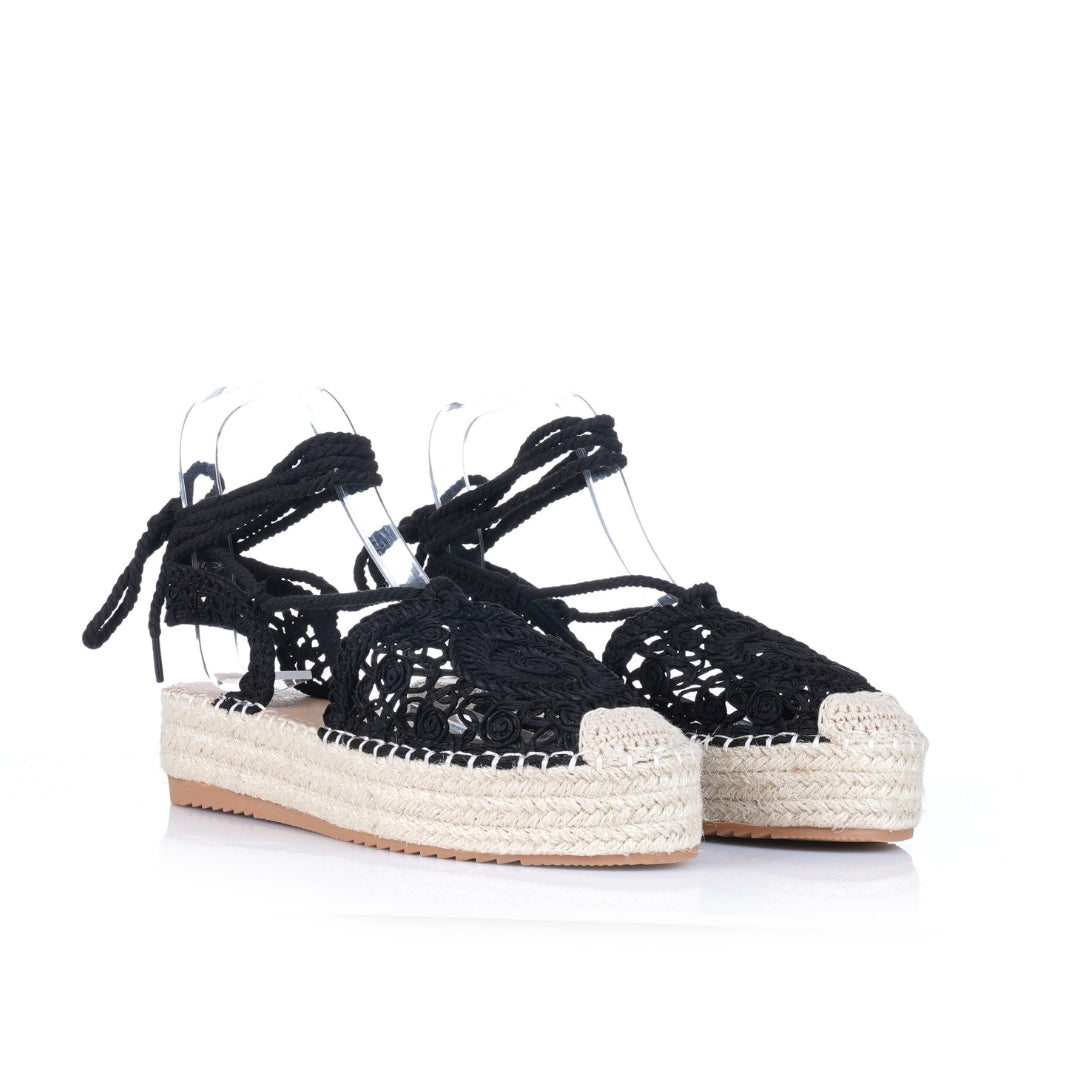 sandale femme légère été lacets halfa
