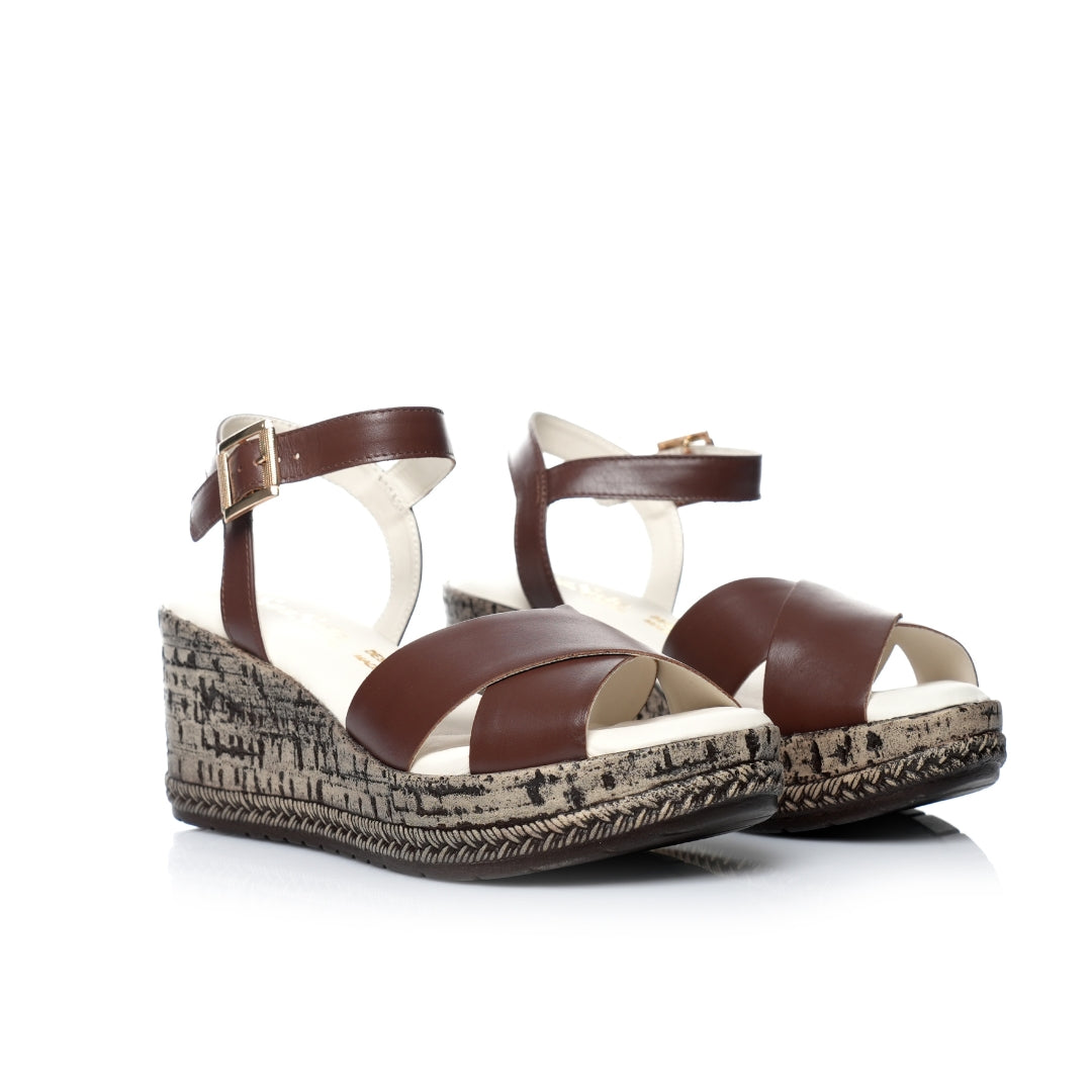 sandales cuir compensées confortables
